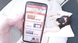 A Chinese girl got caught masturbating and then gets fucked to squirt
