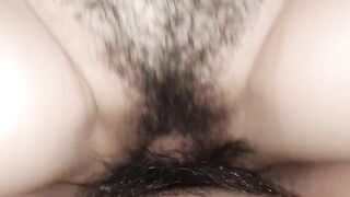 A woman gets her pussy filled with cum, experiencing intense orgasms