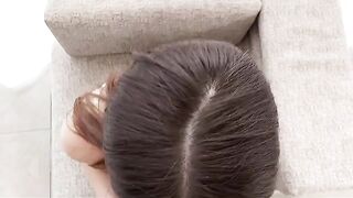 An unparalleled close-up handjob and blowjob scene with a stunning Asian babe