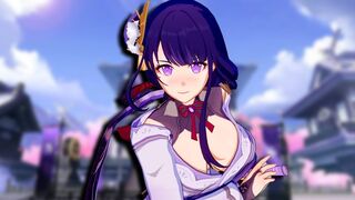 Raiden Shogun Baal's passionate fuck with Yae Miko in a futa scene