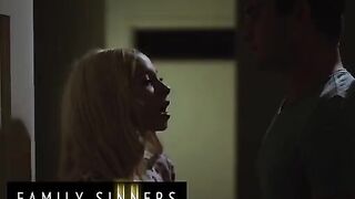 Two naughty step siblings get down and dirty in a steamy scene