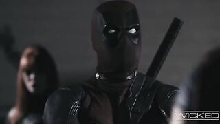 Deadpool and Black Widow fucked by two sexy women with no mercy