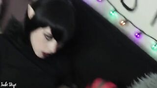 Mavis’ first BJ cum swallow with FANGS, a hot scene!