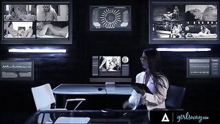Girlsway Network presents an intense squirting threesome scene
