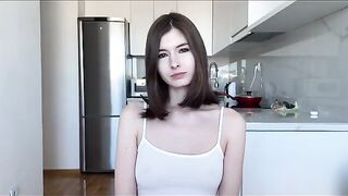 The neighbor wanted sex and the condom slipped off in her wet pussy