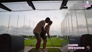 A night golf date turns into a rough sex session