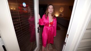The neighbor’s wife was left alone on Valentine’s Day, so I visited