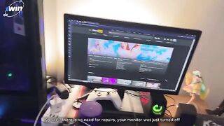 The girl paid the PC repairman for fixing her computer
