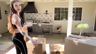 A stepbrother fucked his stepsister, who played a naughty game with him