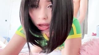 My stepsister asked me to cum on her face, a weird request