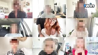 The cute girl fucked with a guy through the Zoom meeting