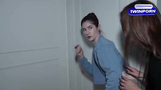 Curious step-sisters get wild after spying on their parents