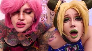 Purple Bitch and Nerwen X in hot anal threesome