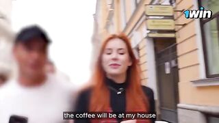 A busty girl was blowing a famous YouTuber in the corridor, then she was fucked
