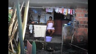 A black woman did not know about the hidden camera in the room