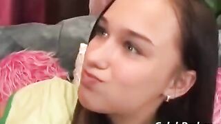 Girl has sex with an adult man in a passionate encounter