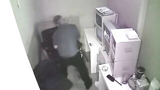 A girl was photographed having sex at her workplace by a hidden camera