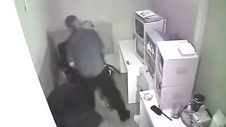 A girl was photographed having sex at her workplace by a hidden camera