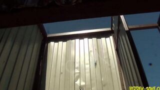 A girl was shot by a hidden camera in the beach house