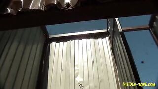 A girl was shot by a hidden camera in the beach house
