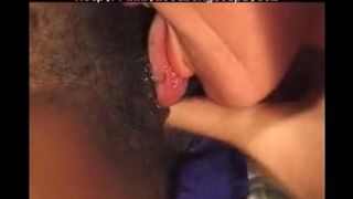 A young black woman fucks an older white guy with a small dick