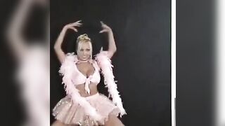 A naughty Russian is dancing and showing her skills in erotic sex