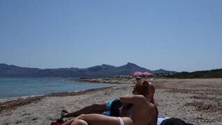 Public blowjob scene 2 with a guy and a girl on the beach