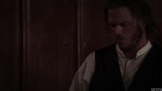 A man fucked in the bar a woman in stockings and panties