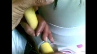 A guy crashed on a girl in the full bus and jerked her off