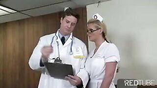 A hot doctor fucks his nurse in the hospital, a steamy encounter