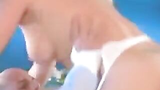 Hard and beautiful sex in white stockings, a stunning visual treat