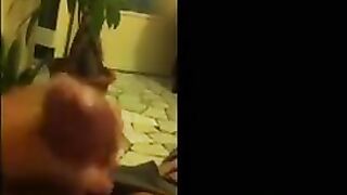 Finger the pussy while removing clothes on a mobile phone