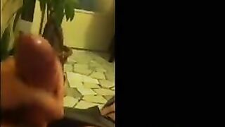 Finger the pussy while removing clothes on a mobile phone