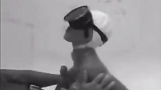 The diver made blowjob to the aqualangist under water