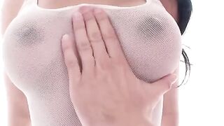 A charming girl sat on the member very nicely
