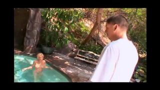 A young guy is having fun with his hot blonde sister with big boobs
