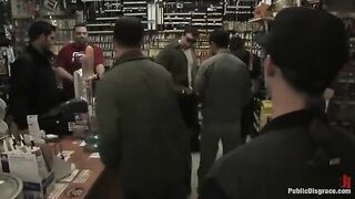 A girl was roughly fucked right in the store, near the fitting room