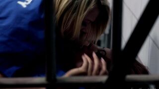 Two girls licked each other in the prison cell