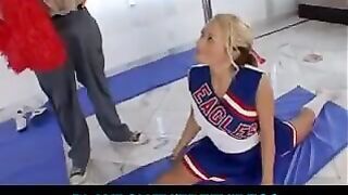 Gymnast girl easily sits on the twine and has awesome sex