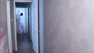 The monster pushed his huge cock in the mouth of sexy Asian