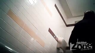 A camera has been secretly set up in the woman's toilet