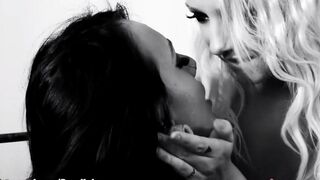 Lesbians fuck each other with dildo, showcasing passionate oral skills
