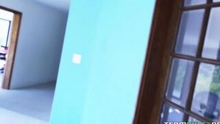 Alexia Gold, the Latina deepthroat queen, in a steamy interracial scene