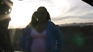 A fat woman shows her big boobs and wet pussy