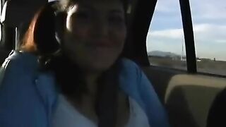 A fat woman shows her big boobs and wet pussy