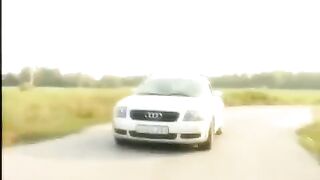 A blonde was fond of fucking on the city streets, no hiding
