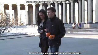 After a romantic dinner, the woman is engaged in passionate sex