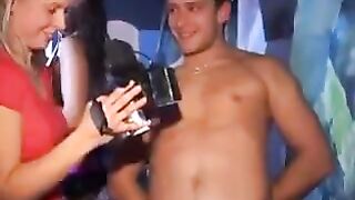 Drunk girls have an orgy at a party in their house