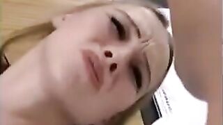 Fragile blonde gets her holes filled with fists in an intense eporn scene