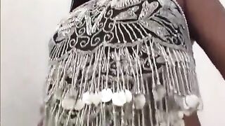 A first-person shot of a blowjob from a hot Hindu chick